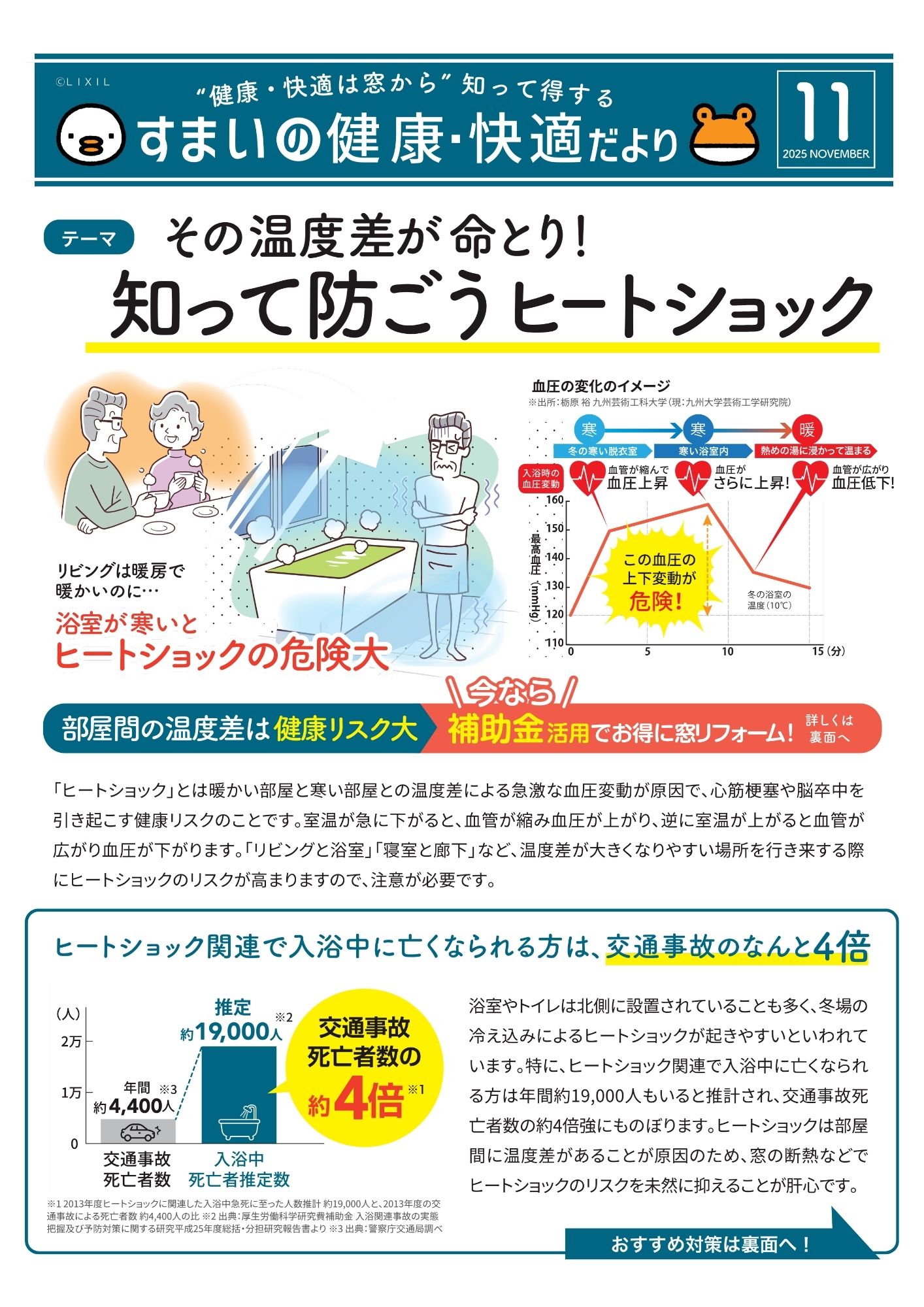 すまいの健康・快適だより 11月号 長崎サッシ工業のブログ 写真1
