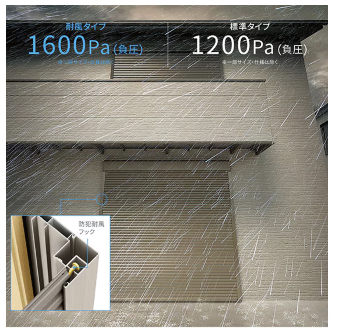 長崎サッシ工業の家の裏にサーモスL手動シャッター付引違い窓を設置の施工事例詳細写真1