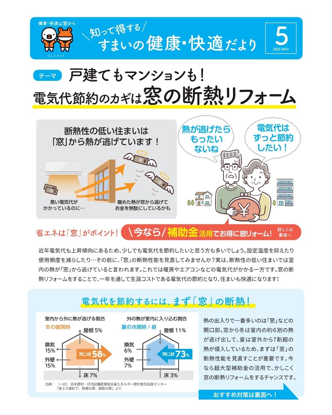 すまいの健康・快適だより　5月号 長崎サッシ工業のブログ 写真1