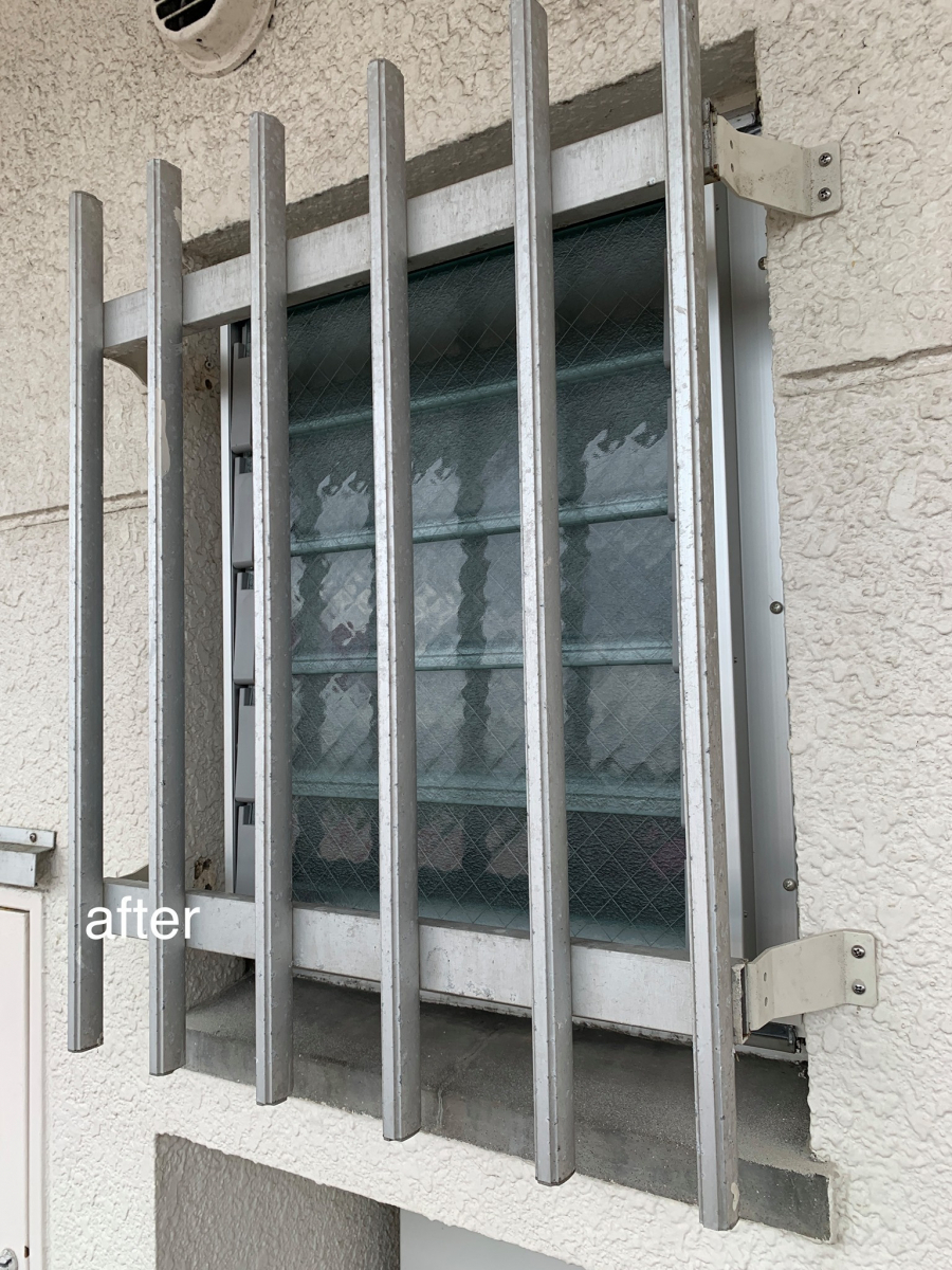 長崎サッシ工業の長崎県佐世保市　ルーバー窓交換　カバー工法の施工後の写真2