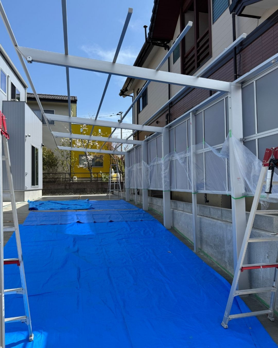 長崎サッシ工業の新築住宅にネスカFサイドパネル付き設置の施工前の写真2