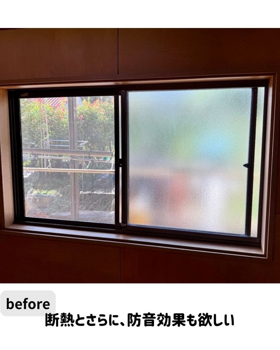 長崎サッシ工業のピアノ室に内窓設置　まず実感するのは防音効果でしたの施工前の写真2