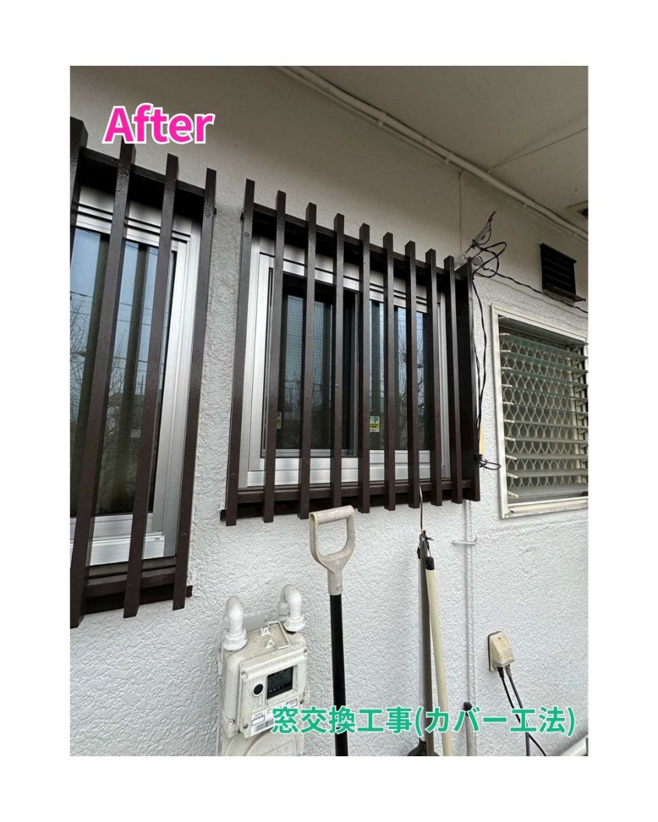 田中ガラスの【窓｜リプラス】サッシ交換工事（カバー工法）～トイレの窓を交換、 寒さ対策🪟✨～の施工後の写真2