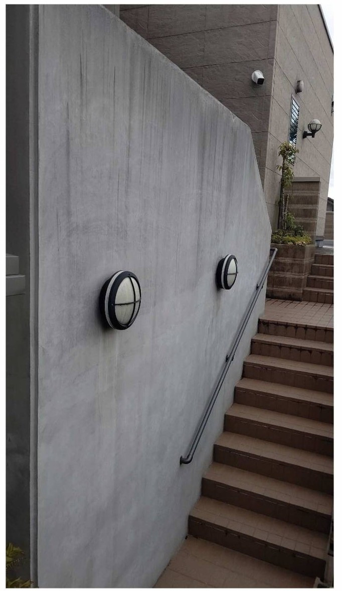 大倉硝子の【津山市】目隠しフェンスならコートライン施工｜外構リフォームで印象アップの施工前の写真1