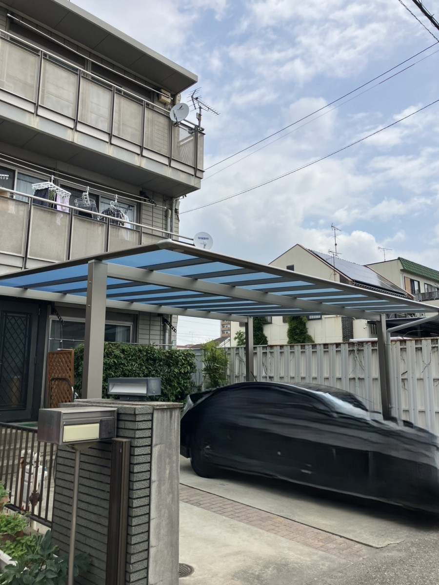 窓の匠イトゼンのカーポートの屋根、飛びました。さあ、どうする？の施工後の写真1