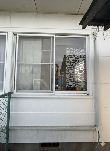 金谷ガラス店の後付面格子取付工事〖Ｒ8.2施工〗の施工前の写真1