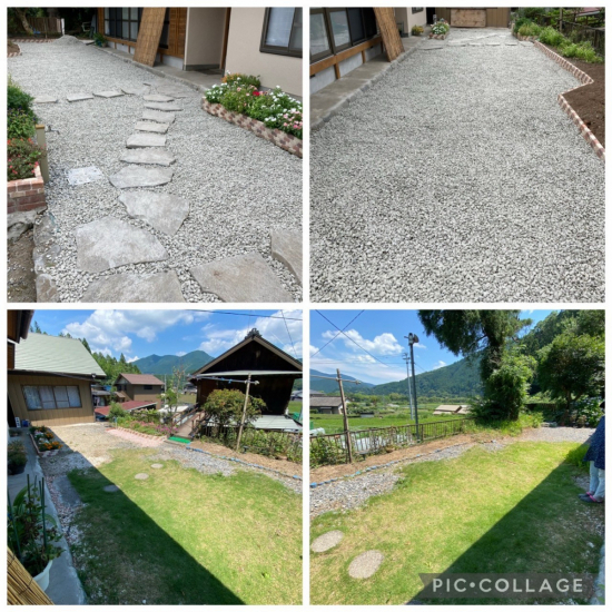 松井トーヨー住建の前庭外構　をリフォームしました✨　玄関アプローチ高級感UP♪施工事例写真1