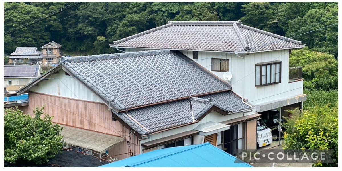 松井トーヨー住建の✨住宅外壁塗装✨　　住宅を数十年ぶりに化粧しました💖の施工前の写真1