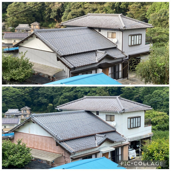 松井トーヨー住建の✨住宅外壁塗装✨　　住宅を数十年ぶりに化粧しました💖施工事例写真1