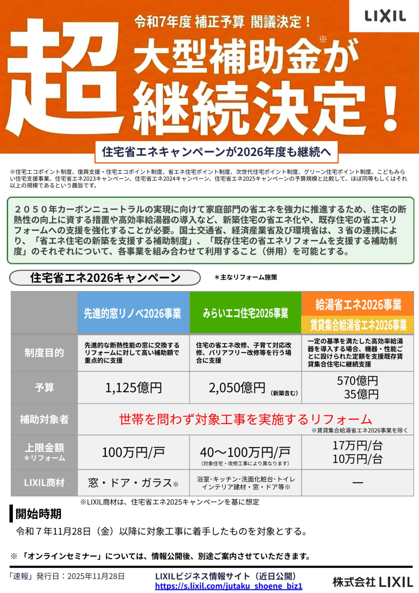 【住宅省エネキャンペーン】2026年度も継続決定！！ 高岡建材 天橋立店のイベントキャンペーン 写真1
