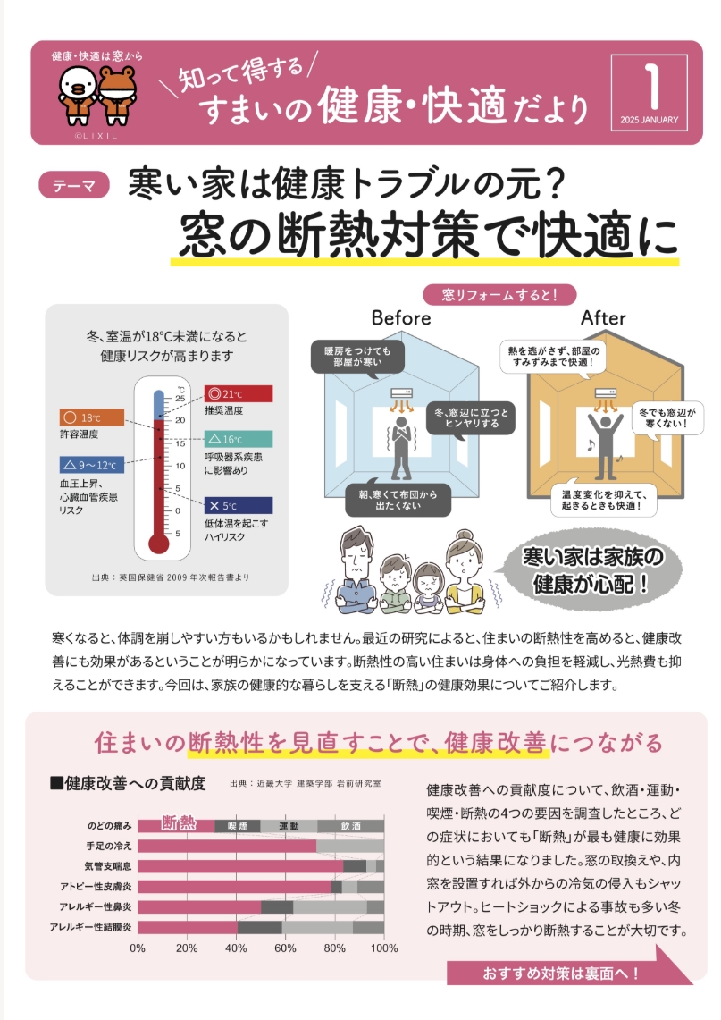すまいの健康・快適だより 1月号 高岡建材 天橋立店のイベントキャンペーン 写真1