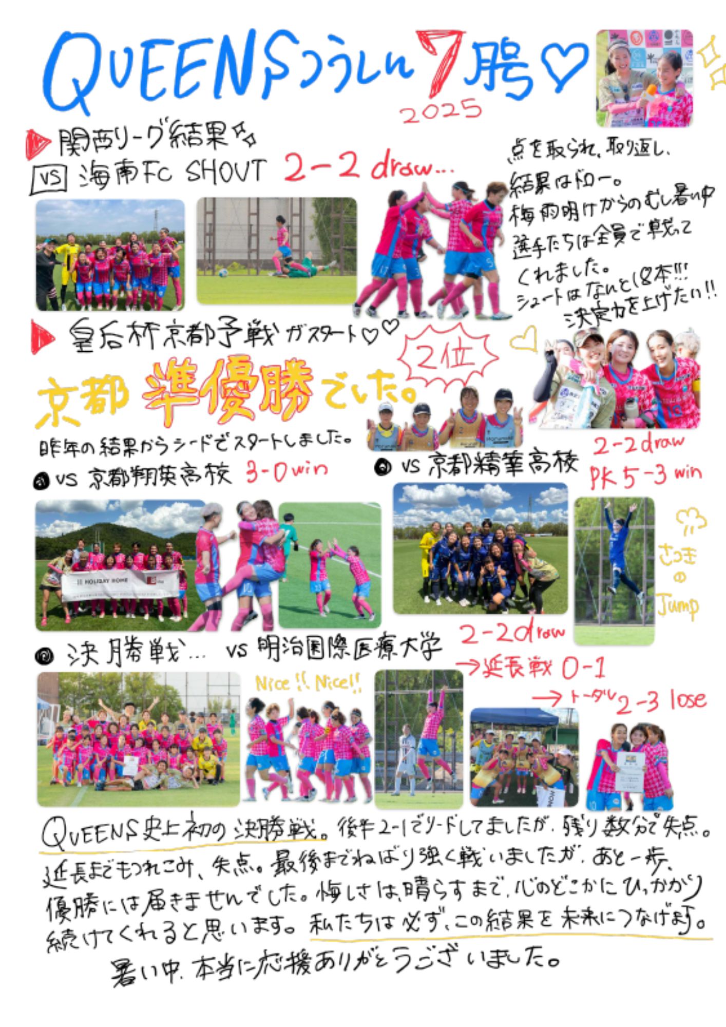 ⚽KYOTO TANGO QUEENS 7月活動報告⚽ 高岡建材 天橋立店のブログ 写真1