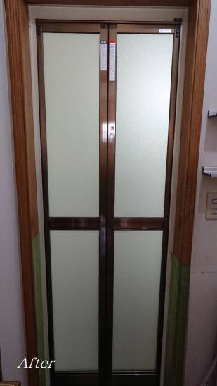 バンダイトーヨー住器の１dayリフォーム『LIXIL／リフォーム浴室ドア』施工事例写真1