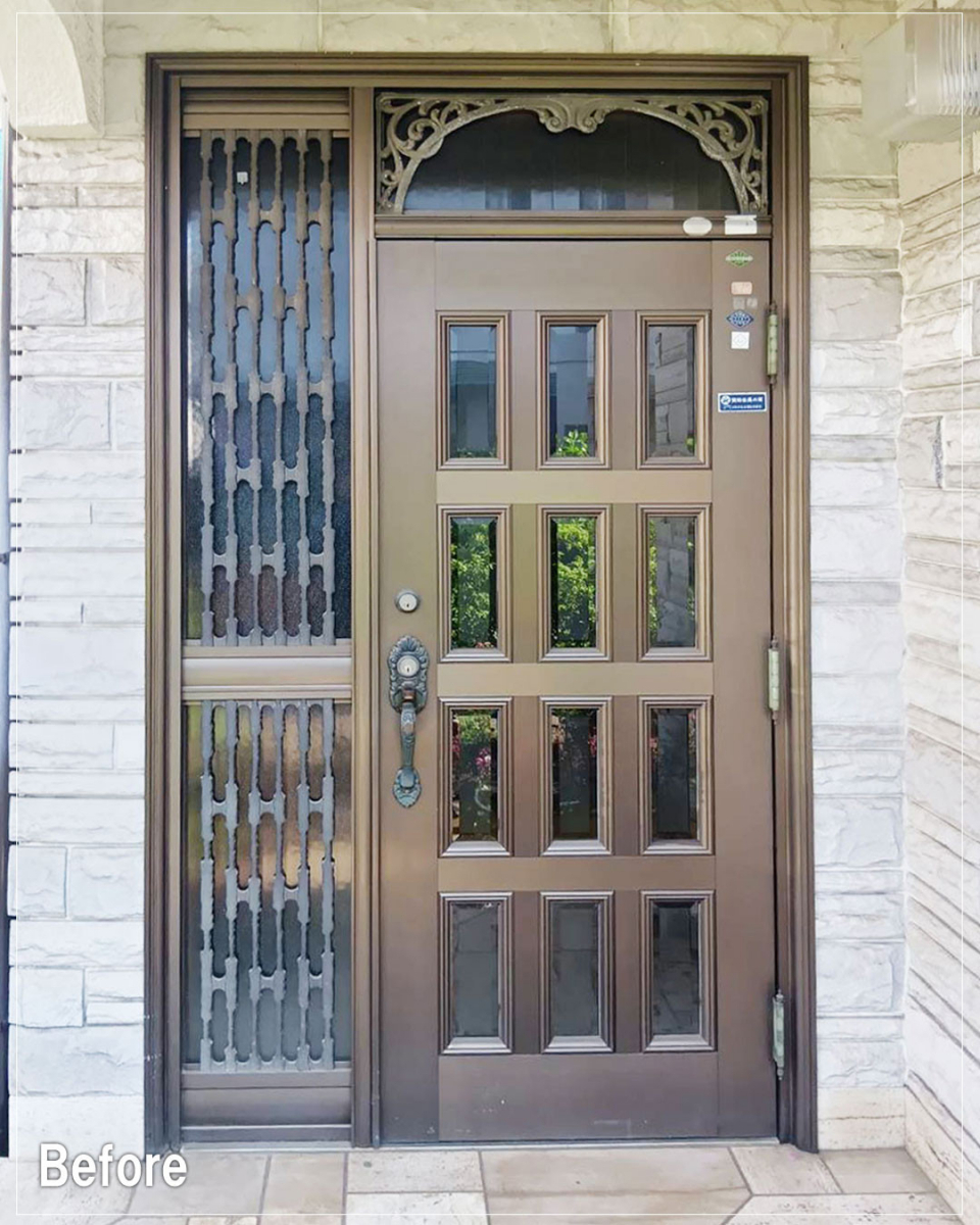 バンダイトーヨー住器の【大和市】🐤1dayリフォーム🐸玄関ドア取替工事を行いましたの施工前の写真1