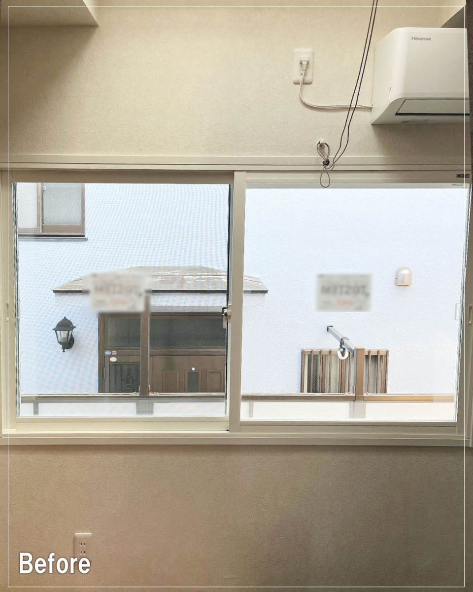 バンダイトーヨー住器の【大和市】🐤１dayリフォーム🐸外窓交換：リプラスの取付工事を行いました。の施工前の写真2