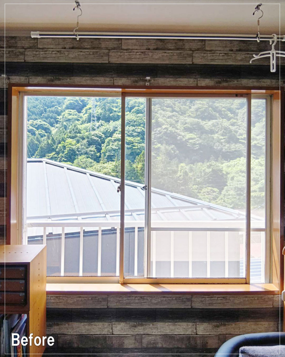 バンダイトーヨー住器の【足柄下郡】🐤１dayリフォーム🐸内窓設置：インプラスの取付工事を行いました。の施工前の写真1