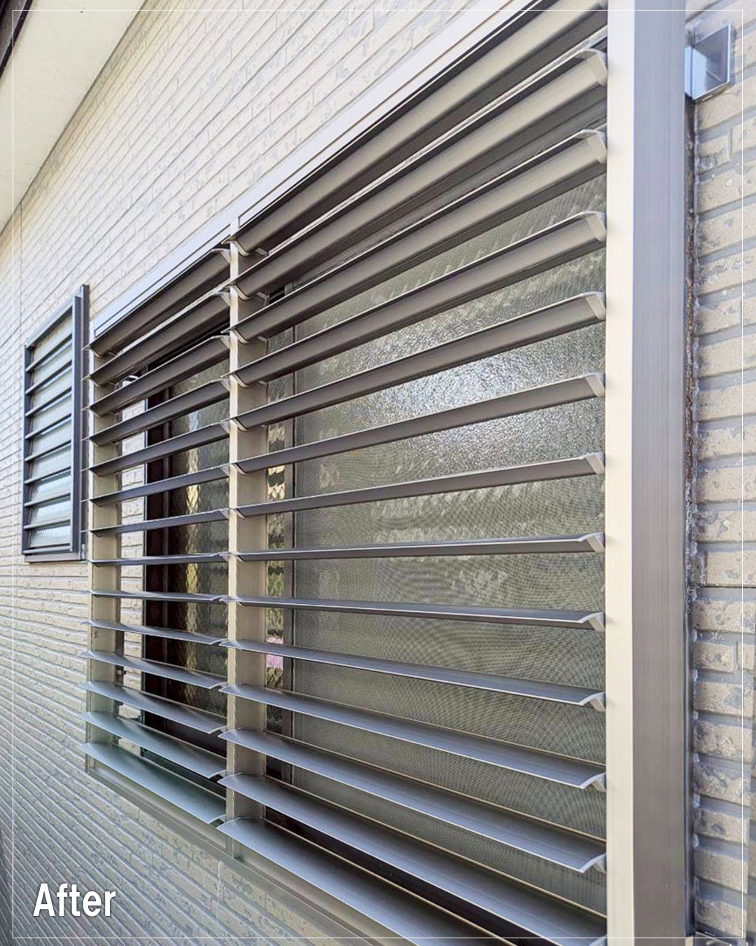 バンダイトーヨー住器の【大和市】🐤１dayリフォーム🐸格子⇒目隠し交換工事を行いましたの施工後の写真2