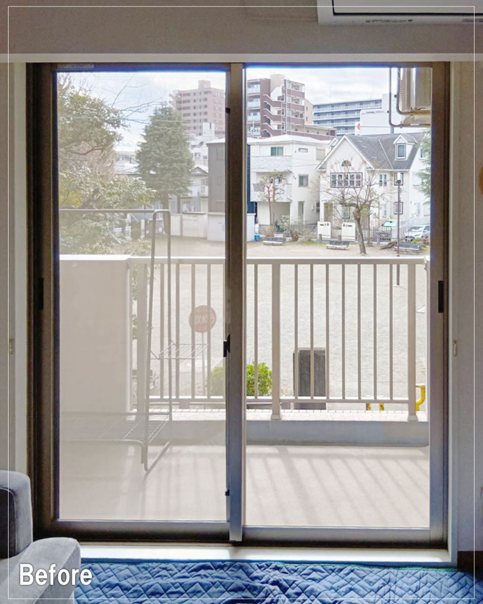 バンダイトーヨー住器の【大和市】🐤１dayリフォーム🐸外窓交換：マンションリプラスの取付工事を行いました。の施工前の写真1