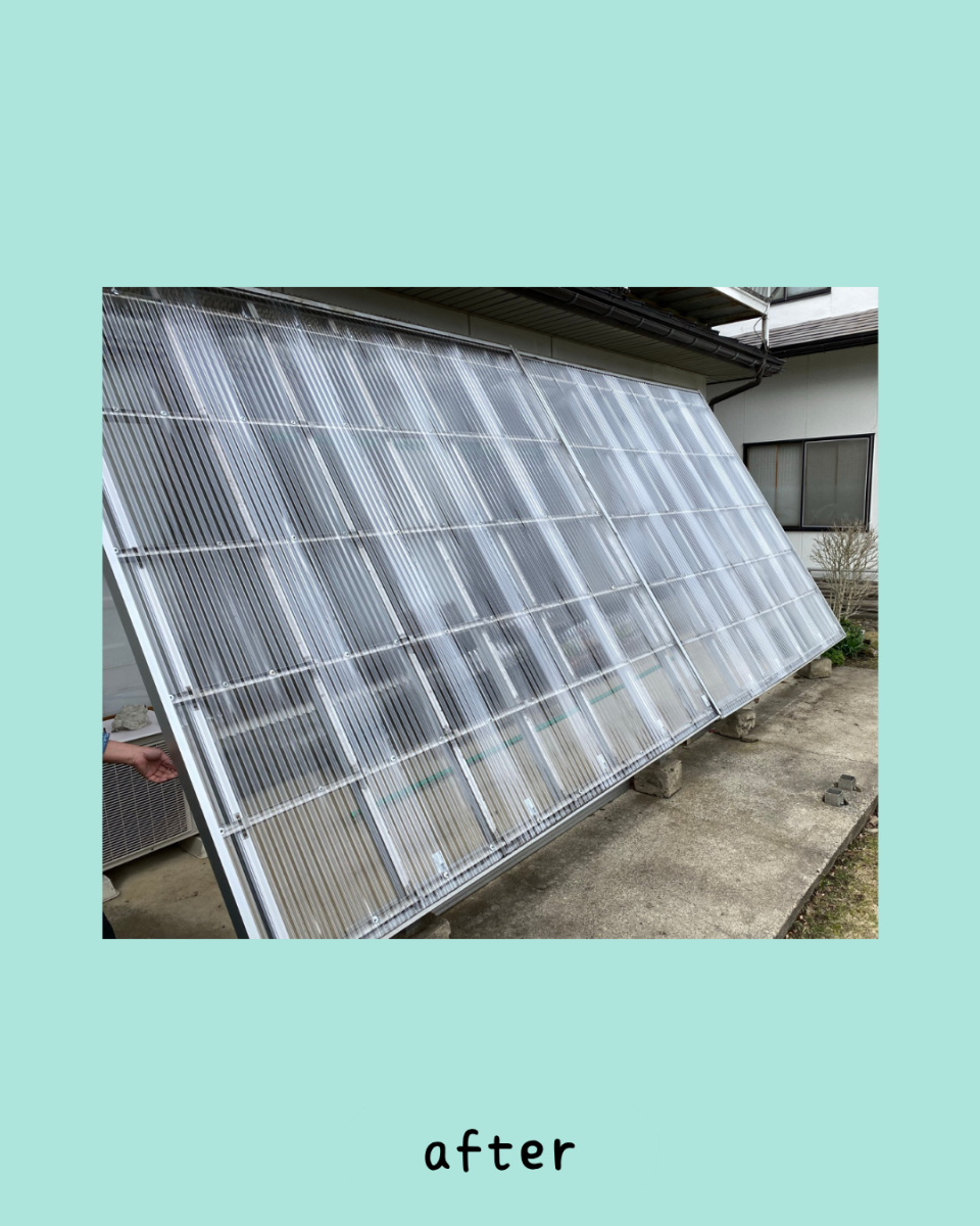 佐藤勘建材の軒雨除け工事いたしました。の施工後の写真1
