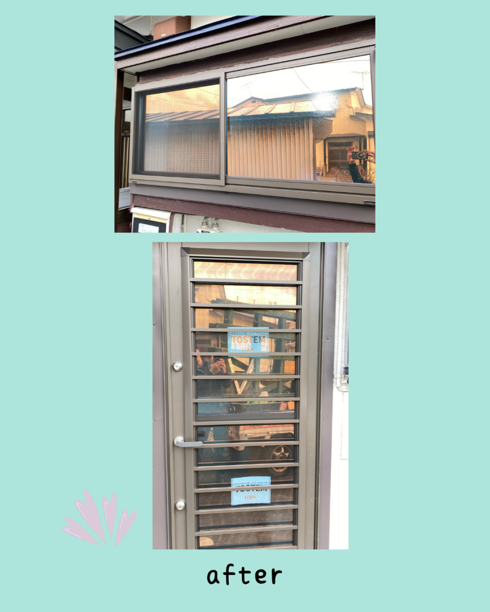 佐藤勘建材の窓サッシ&勝手口ドア交換工事いたしました。の施工後の写真1