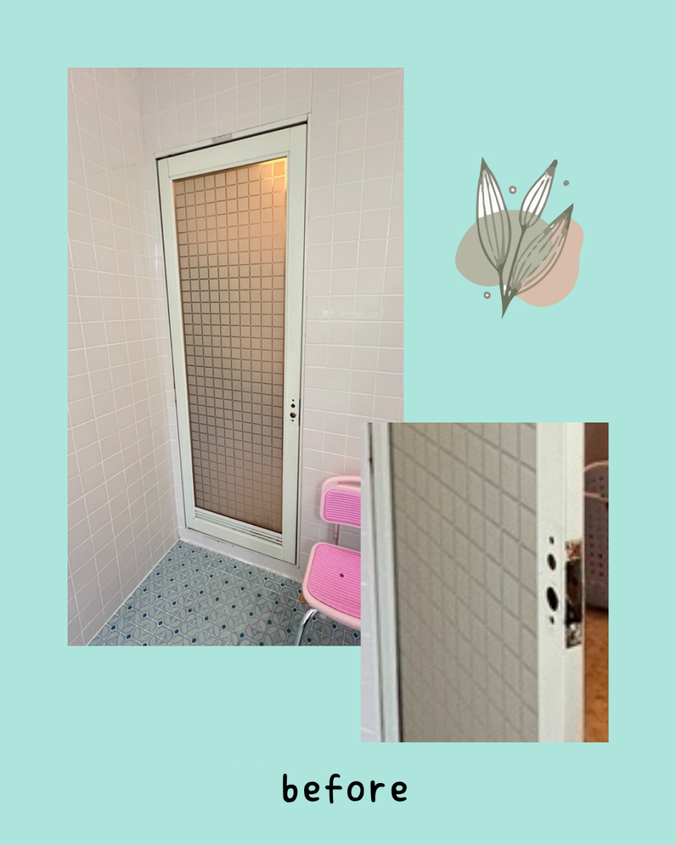 佐藤勘建材の浴室ドア交換いたしました。の施工前の写真1