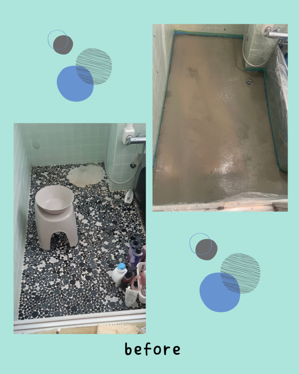 佐藤勘建材の浴室床修繕工事いたしました。の施工前の写真1