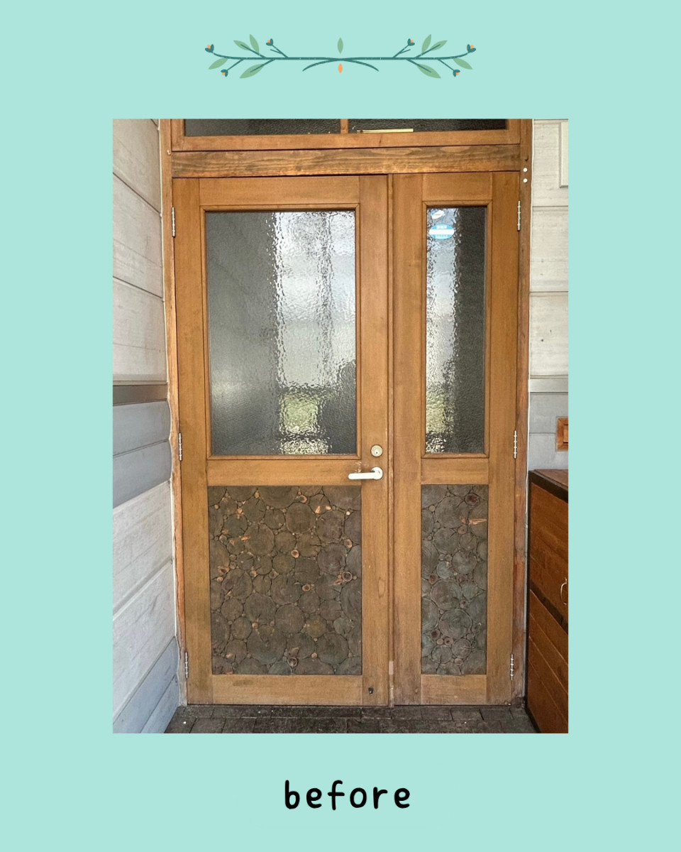 佐藤勘建材の玄関リシェントドア工事いたしました。の施工前の写真1