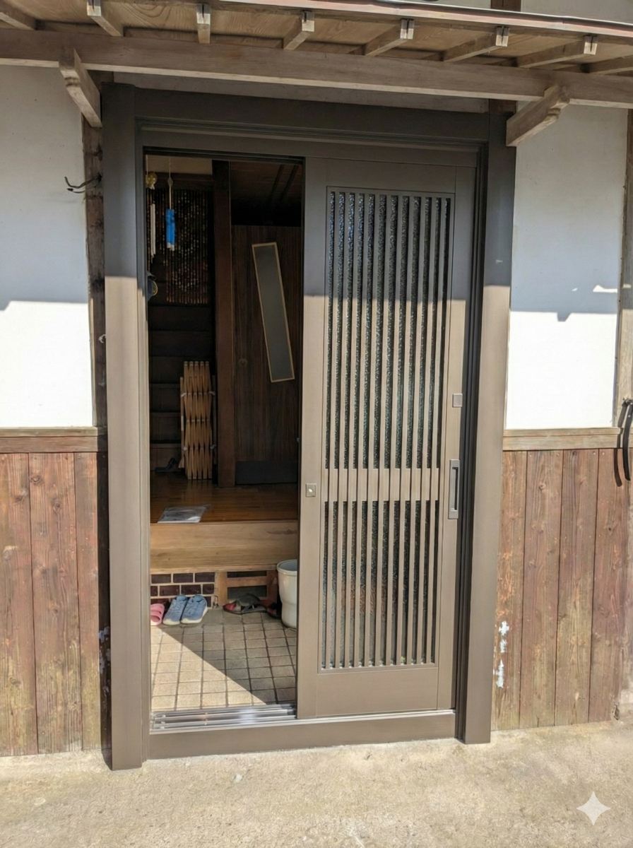 リフォームおたすけDIYの毎朝の鍵との格闘にサヨナラ👋歪んだ玄関もカバー工法で「新築級」に生まれ変わり✨感動のビフォーアフターの施工後の写真1