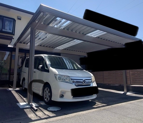 溝畑商事の明かり取りのできるカーポートの施工後の写真1