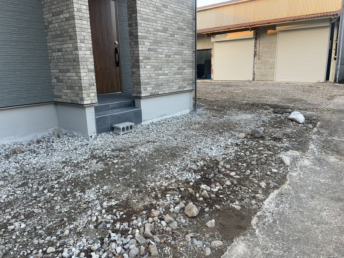 江上トーヨー住器の外構施工事例の施工前の写真1