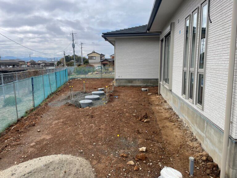 江上トーヨー住器の新築外構デザインの施工前の写真1