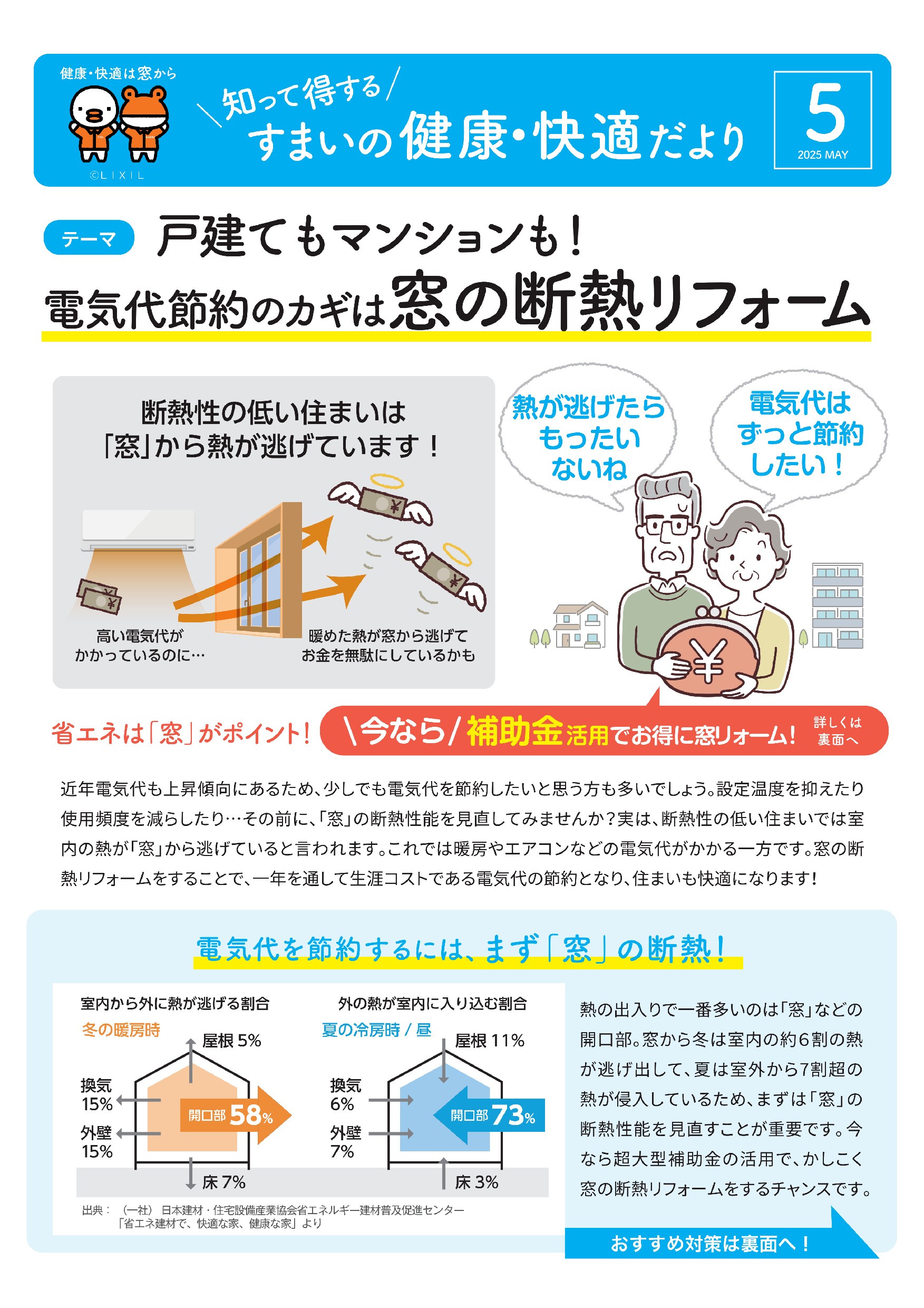 🏠すまいの健康・快適だより 5月号 関東硝子のブログ 写真1