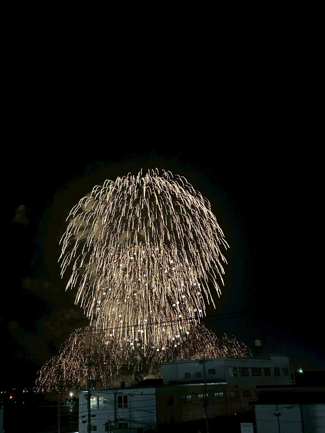 真冬の夜空に花火が打ちあがりました ✰҉҈҉҈҉҈ 赤石建商のブログ 写真2