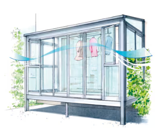 【三原市】花粉シーズンの洗濯物事情とサンルームのある暮らし 赤石建商のブログ 写真9