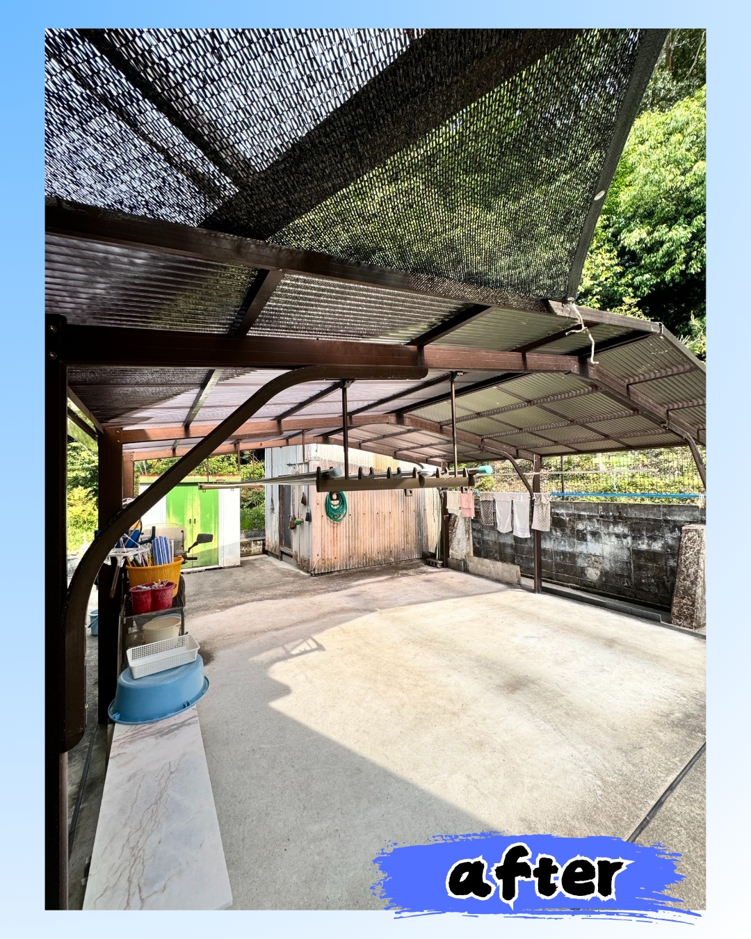 赤石建商の古くなって傷んだ波板・・・交換いたします！の施工事例詳細写真3