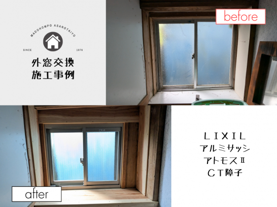 アサノタイヨーの建付けが悪く鍵が閉まらない窓を交換!サッシ交換工事@いすみ市施工事例写真1