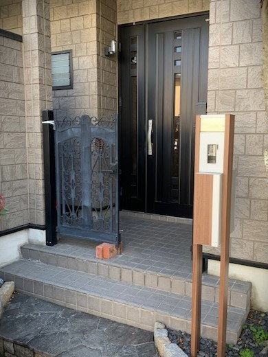 播州トーヨー住器 中播支店の🏠姫路市🏠開き門扉をとりかえの施工前の写真1