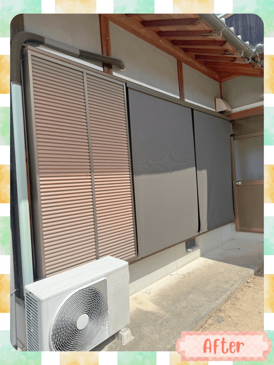 播州トーヨー住器 中播支店の🏠神崎郡🏠西日のジリジリ、もう我慢しない！スタイルシェードで夏をおしゃれに乗り切る🌻の施工後の写真2