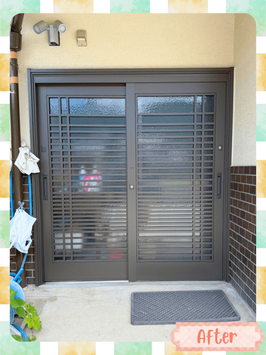 播州トーヨー住器 中播支店の🏠神崎郡🏠勝手口を明るく便利に✨リシェント玄関引戸で快適空間にの施工後の写真1