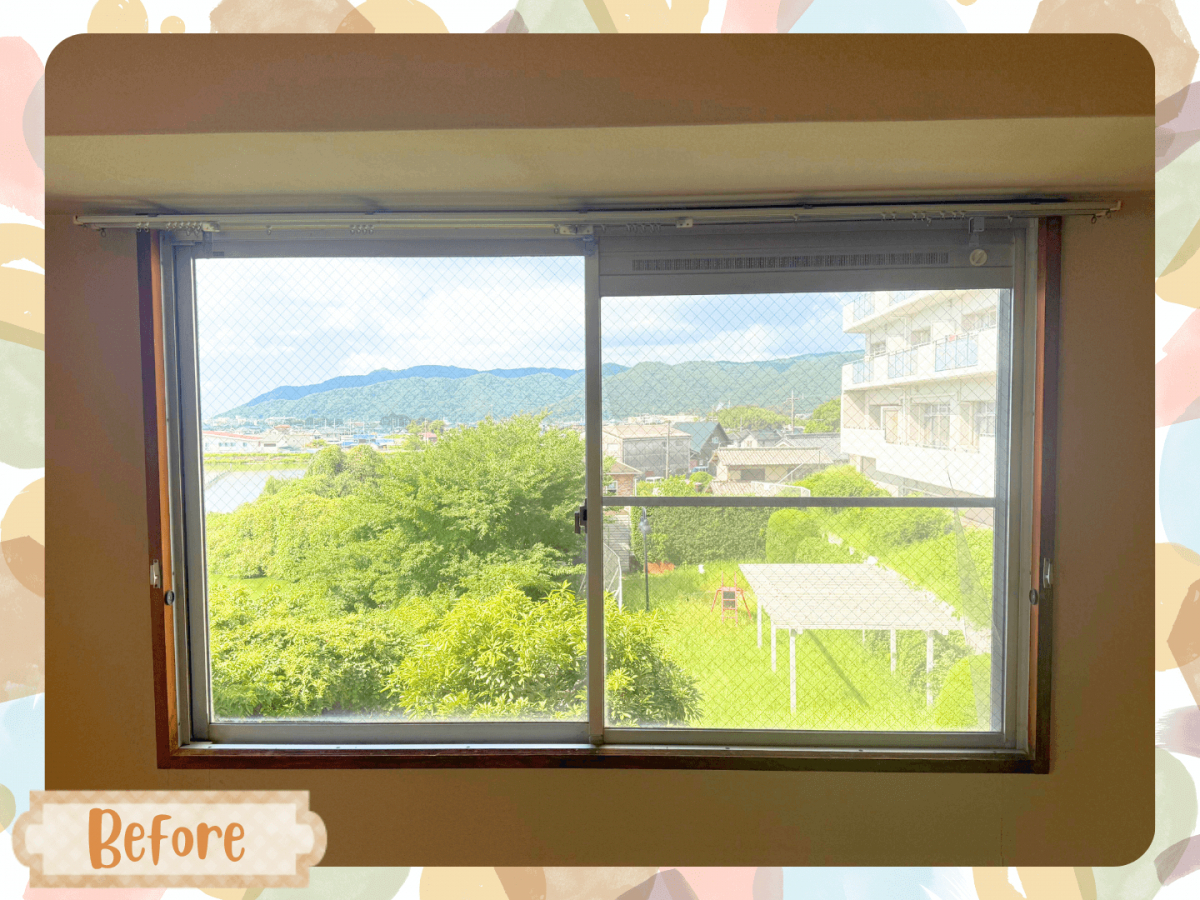 播州トーヨー住器 中播支店の🏠姫路市🏠ベランダ前の大窓もすっきり快適に。LIXILインプラスで断熱アップ✨の施工前の写真2