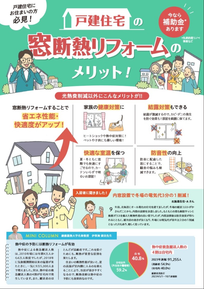 今年最後のチャンス！窓リノベ補助金は12月末で申請終了。断熱・防音対策は今が最適、ぜひお急ぎください！ クリエイトのブログ 写真1