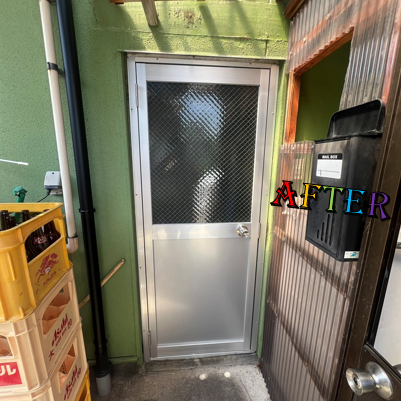 サッシセンターフジイ 名古屋西店の古くなって動きの悪くなったドアは交換しましょう！の施工後の写真1