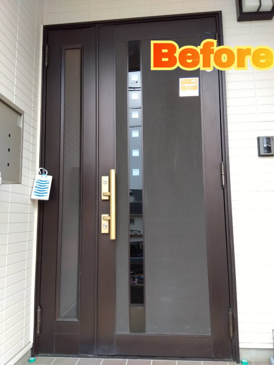サッシセンターフジイ 名古屋西店の玄関ドアの取替に行ってきました!の施工前の写真1