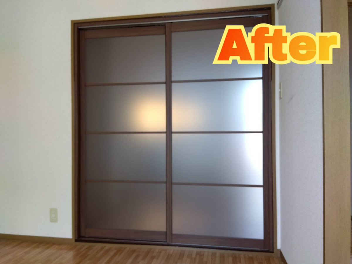 サッシセンターフジイ 名古屋西店の室内建具をカバー工法にて取替の施工後の写真3