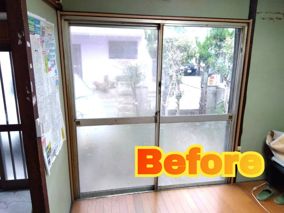 サッシセンターフジイ 名古屋西店のインプラス（内窓）の取付に行ってきました！の施工前の写真1