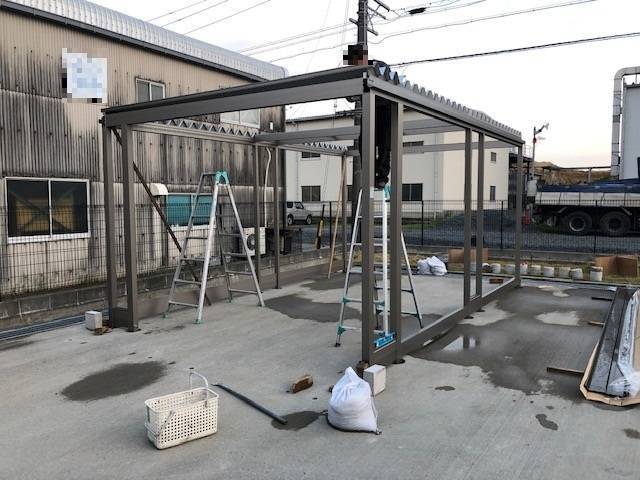 サッシセンターフジイ 名古屋西店のスタイルコート&オートサンバリカー取付工事の施工前の写真2