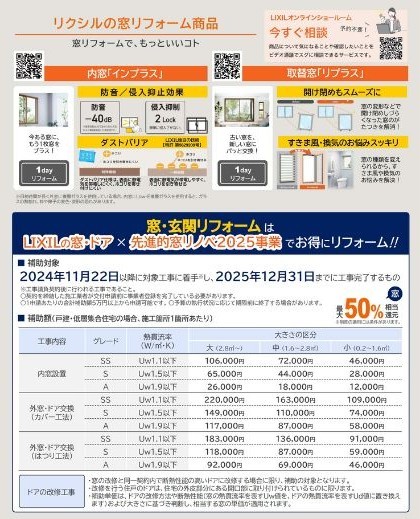 2025年窓リフォーム補助金|内窓インプラス 鳥飼トーヨー住器のブログ 写真2