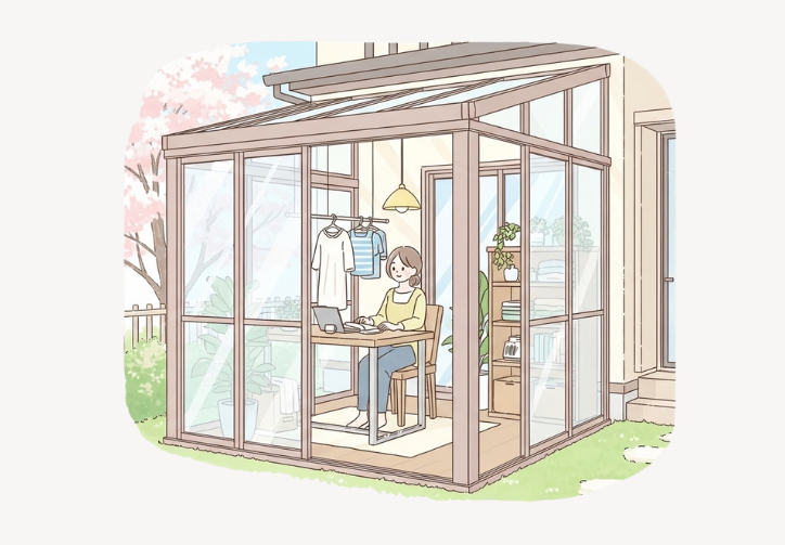 商品紹介｜花粉シーズンの洗濯対策に！テラス囲いサニージュの魅力👀✨ 鳥飼トーヨー住器のブログ 写真4