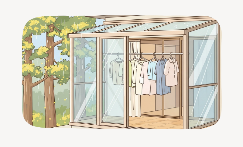 商品紹介｜花粉シーズンの洗濯対策に！テラス囲いサニージュの魅力👀✨ 鳥飼トーヨー住器のブログ 写真2