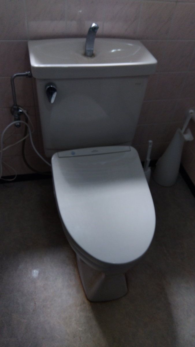 維新硝子のトイレリフォームの施工前の写真1
